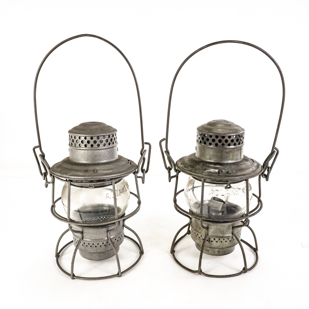 (2) Vintage Railroad Lanterns