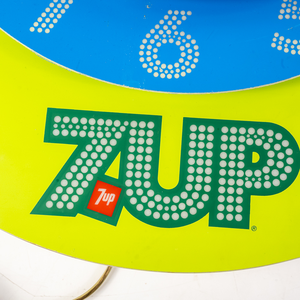 Vintage 7-Up Uncentric Advertising Clock