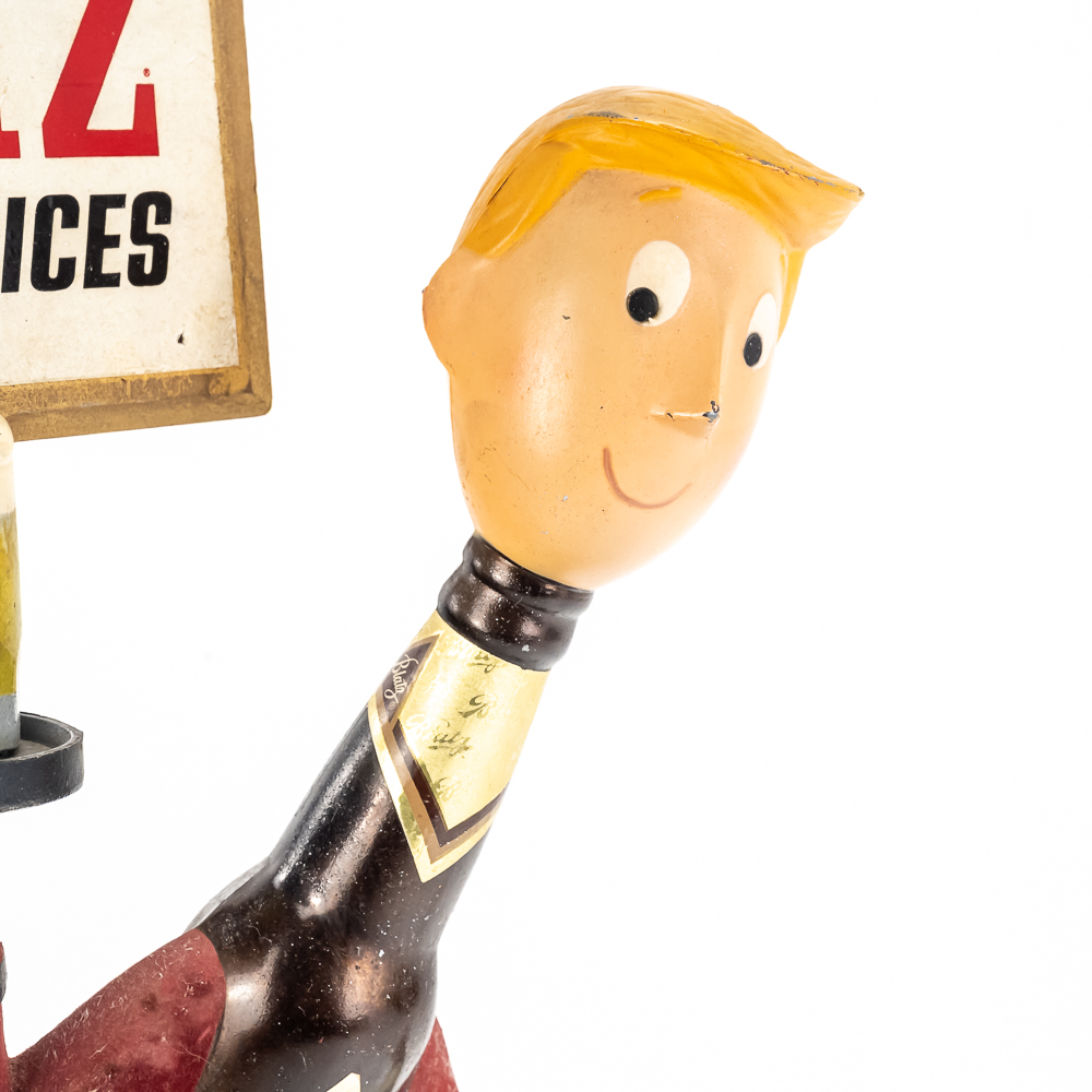Vintage Blatz Beer Running Waiter Display Statue