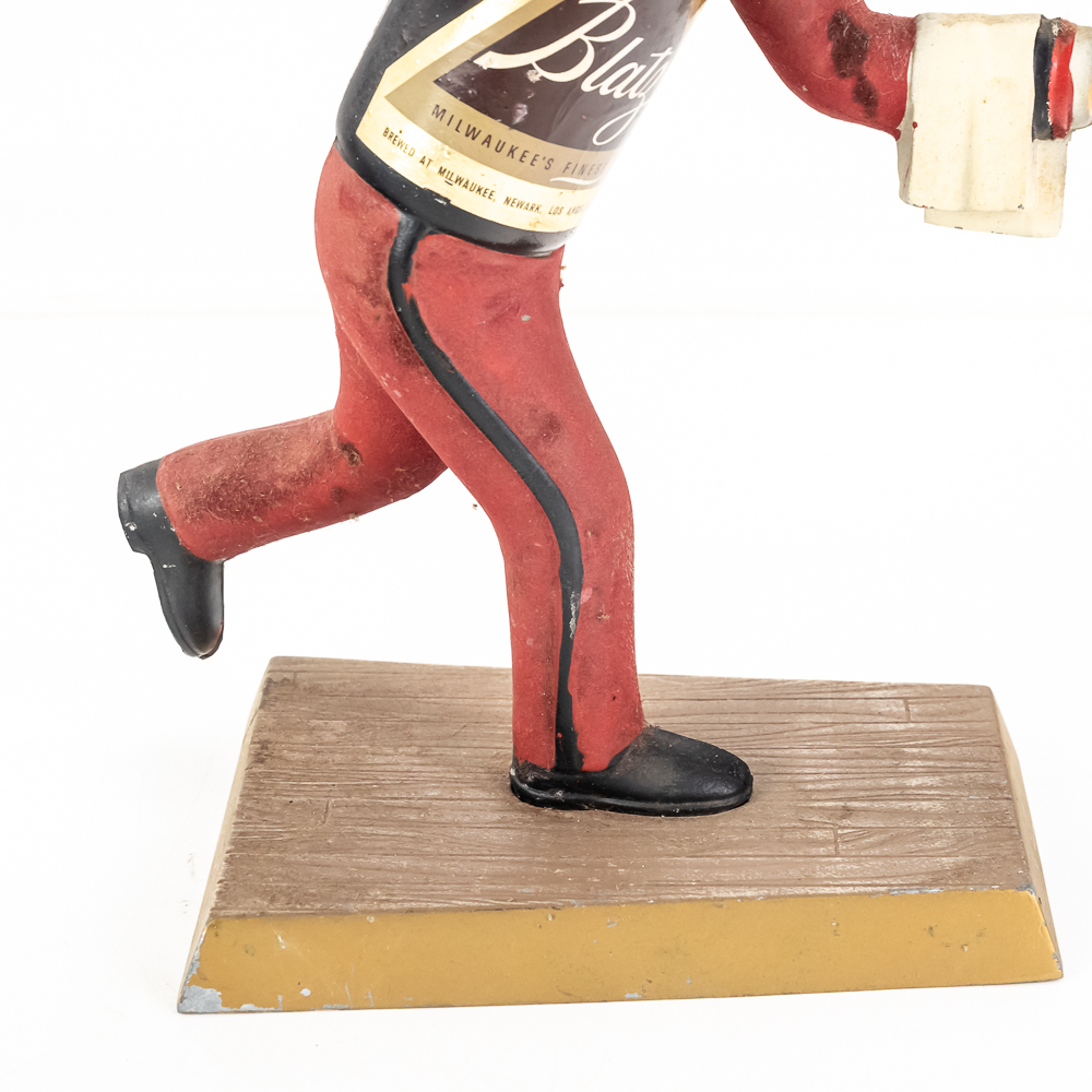 Vintage Blatz Beer Running Waiter Display Statue