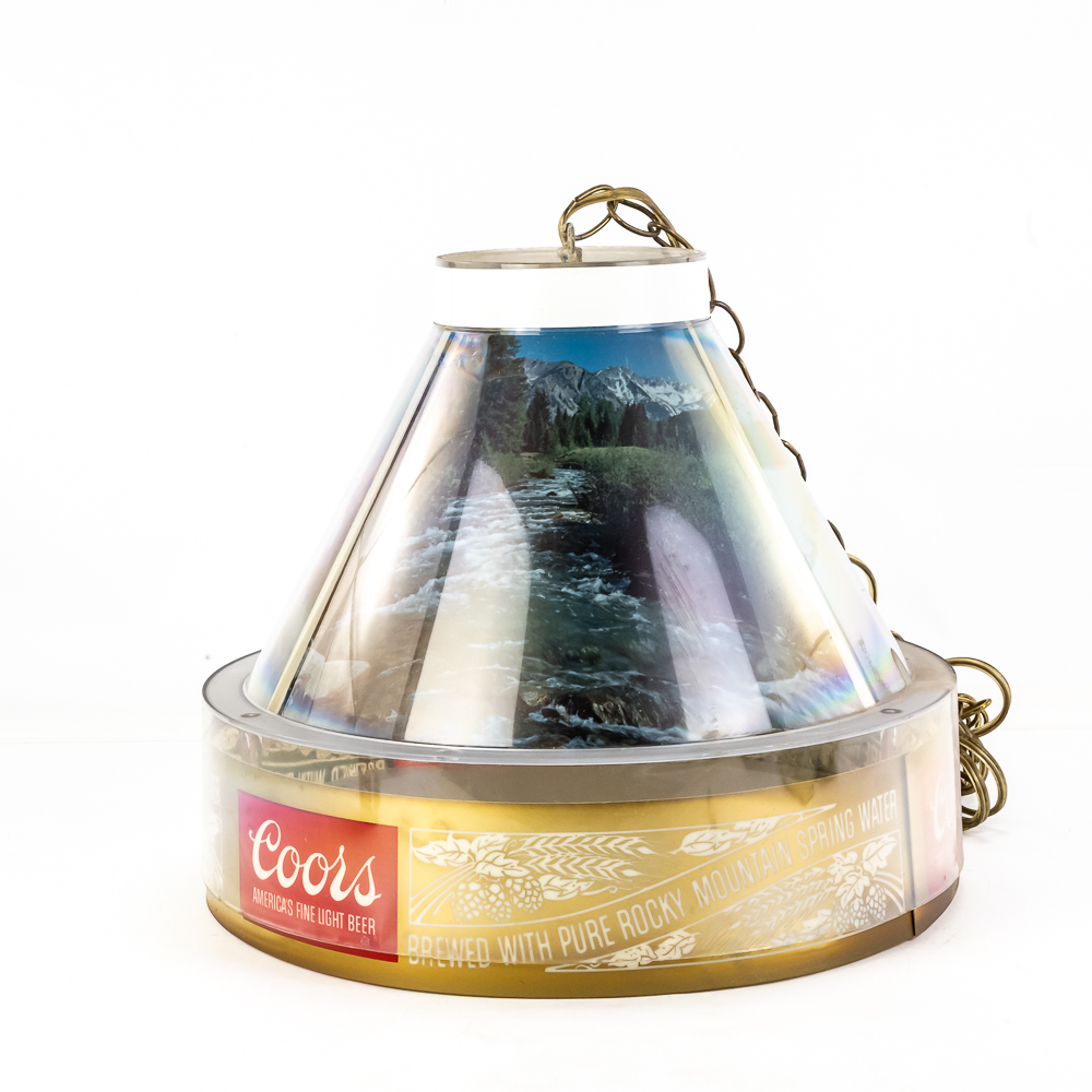 Vintage Coors Beer Cone Hanging Lamp