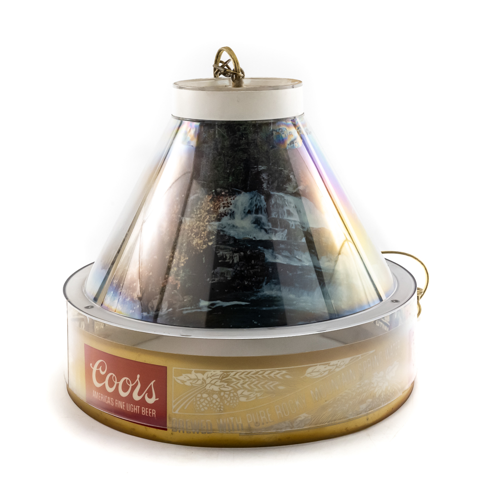 Vintage Coors Beer Cone Hanging Lamp