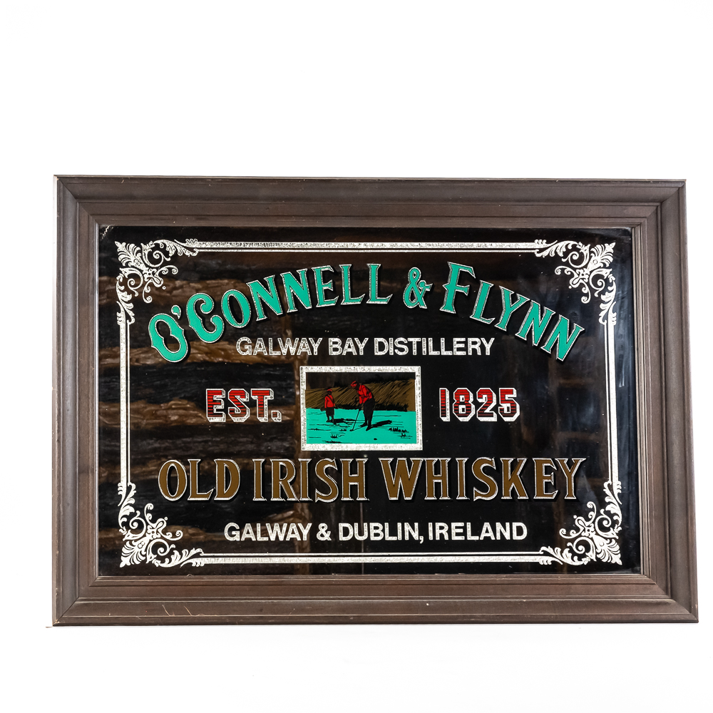 Vintage O'Connell & Flynn Old Irish Whiskey Mirror