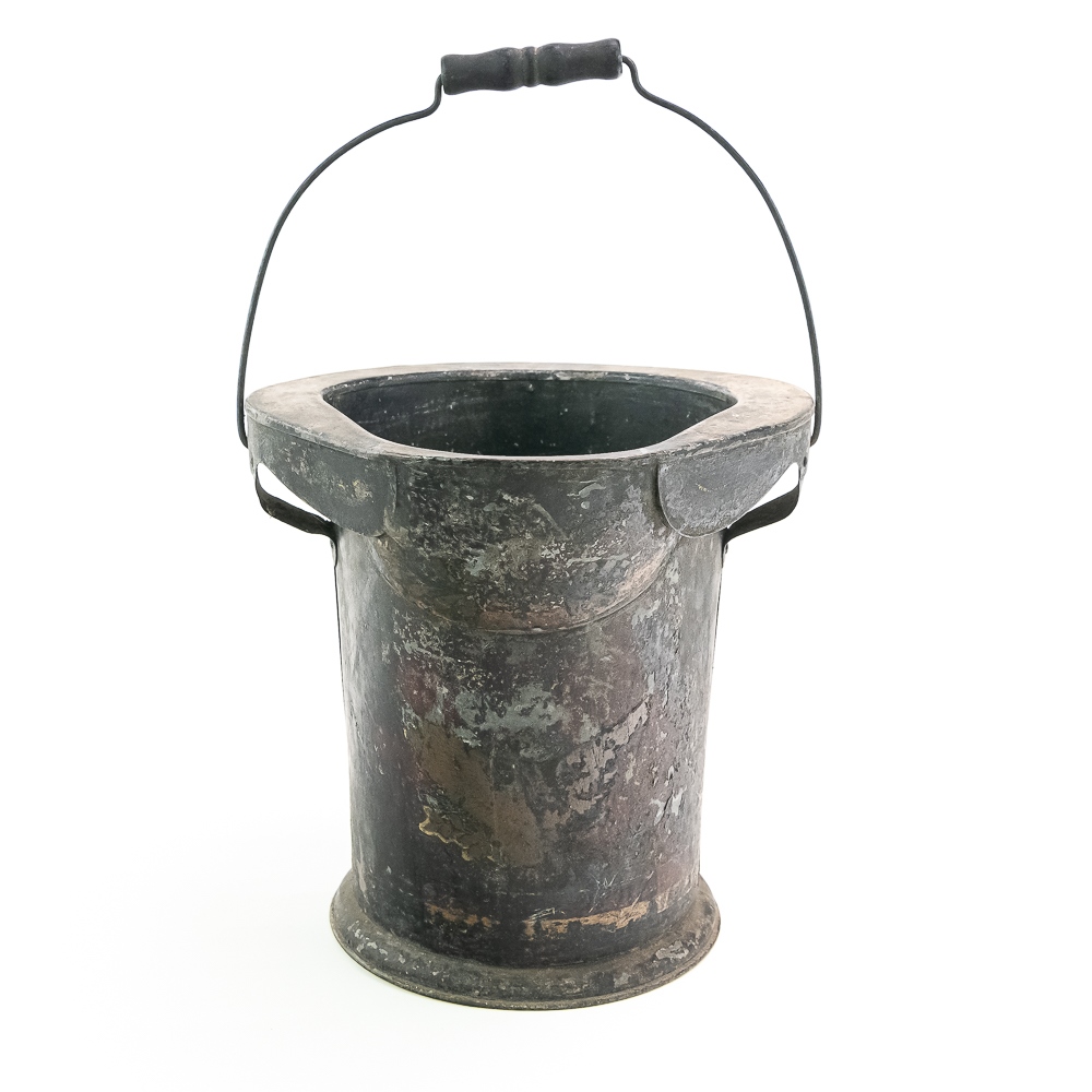 Antique American Toleware Commode Bucket/Slop Pail