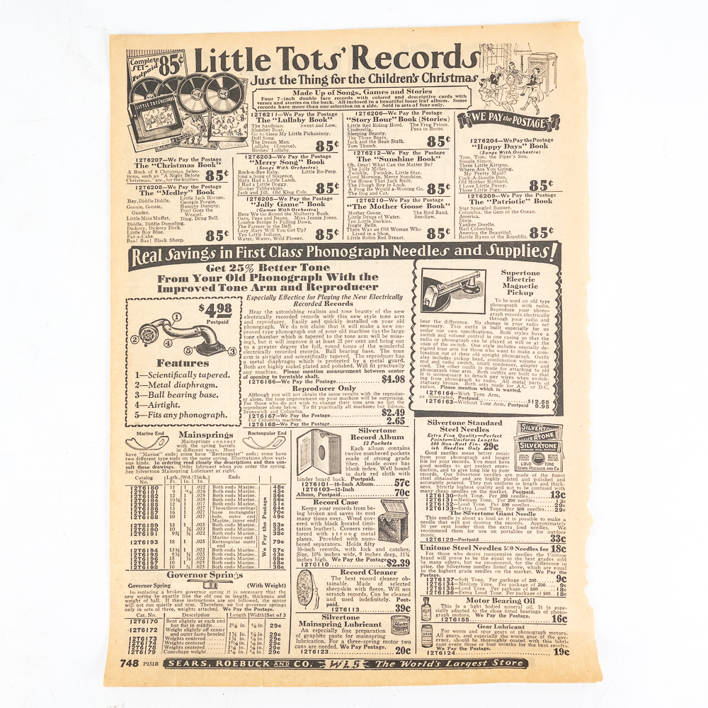 (11) Set of Little Tots' Record Books, Story Cards