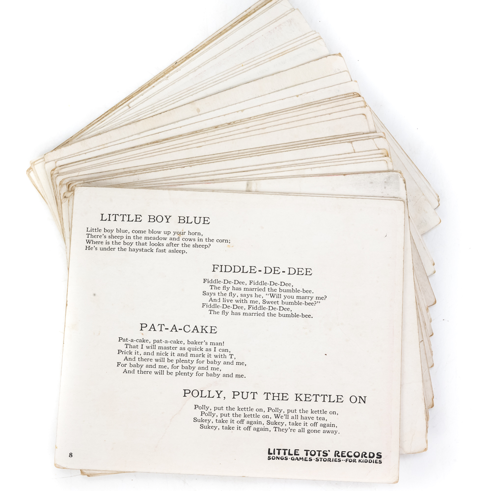 (11) Set of Little Tots' Record Books, Story Cards