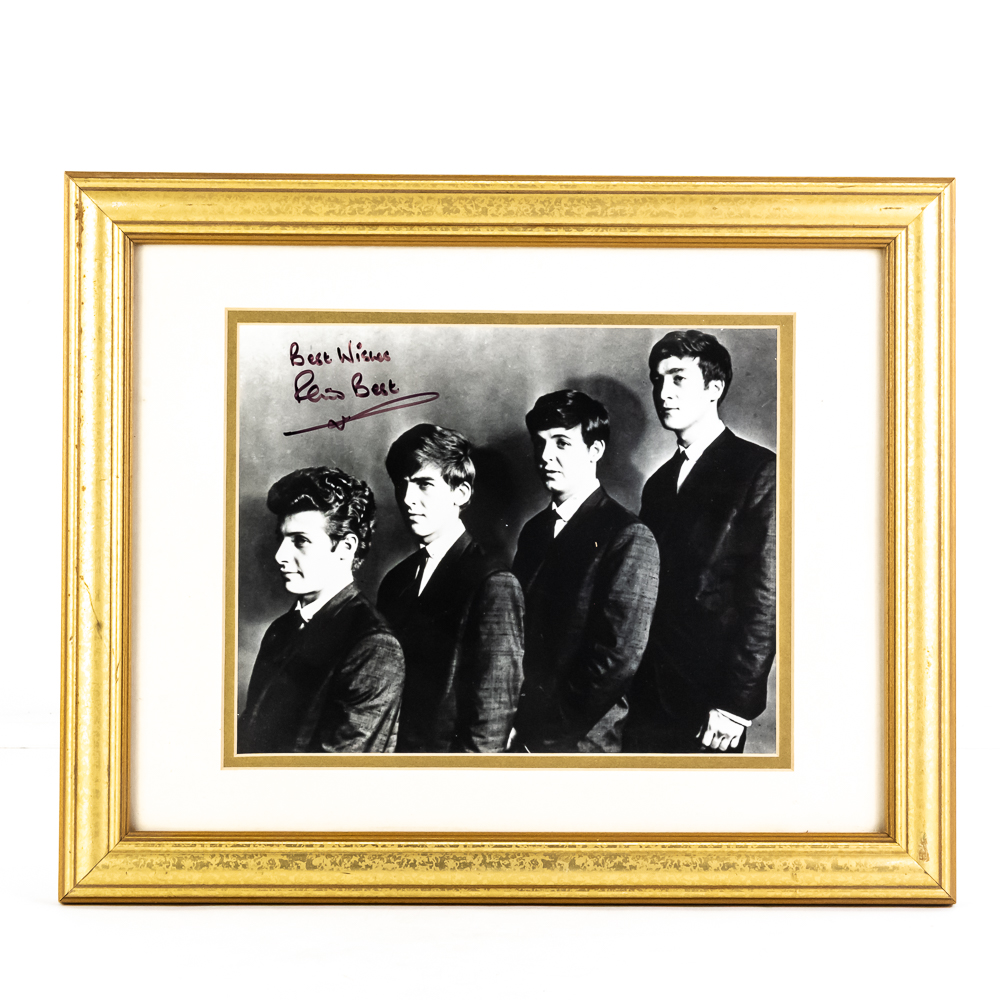 Pete Best Signed Beetles Framed & Matted Photo