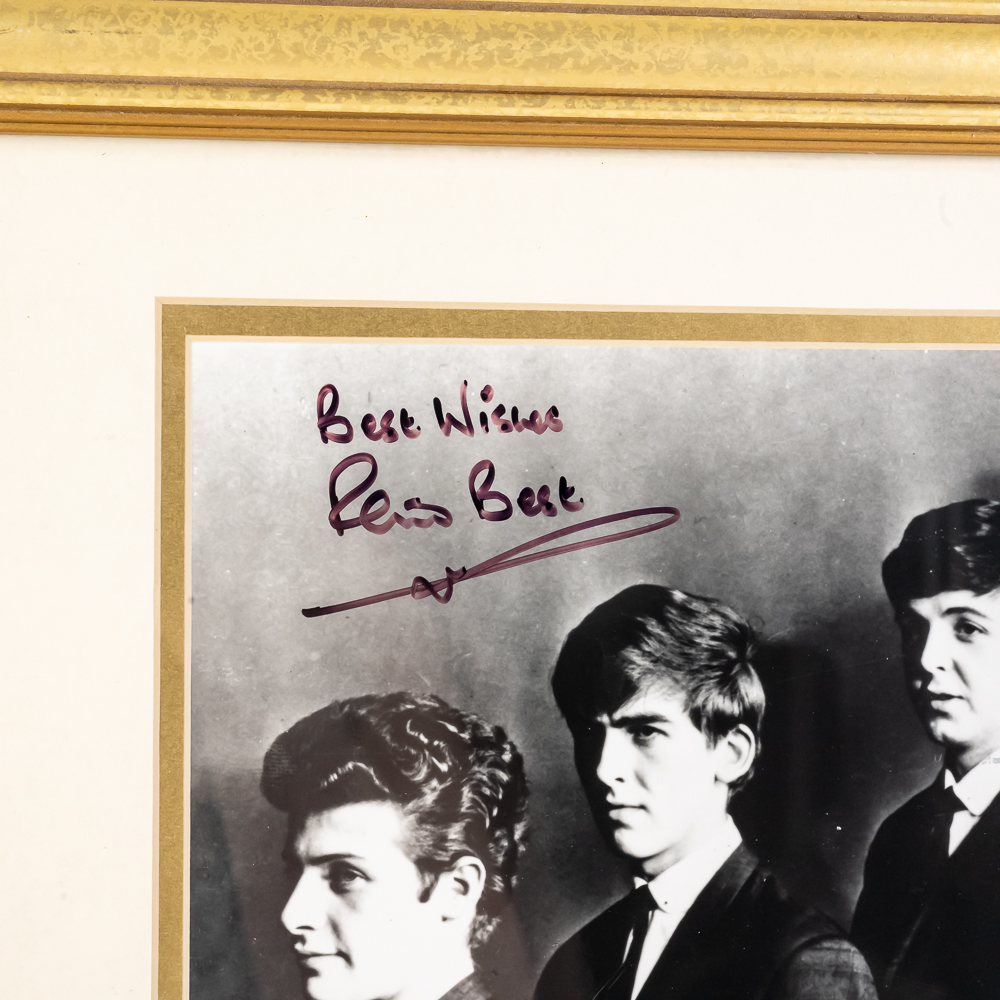 Pete Best Signed Beetles Framed & Matted Photo
