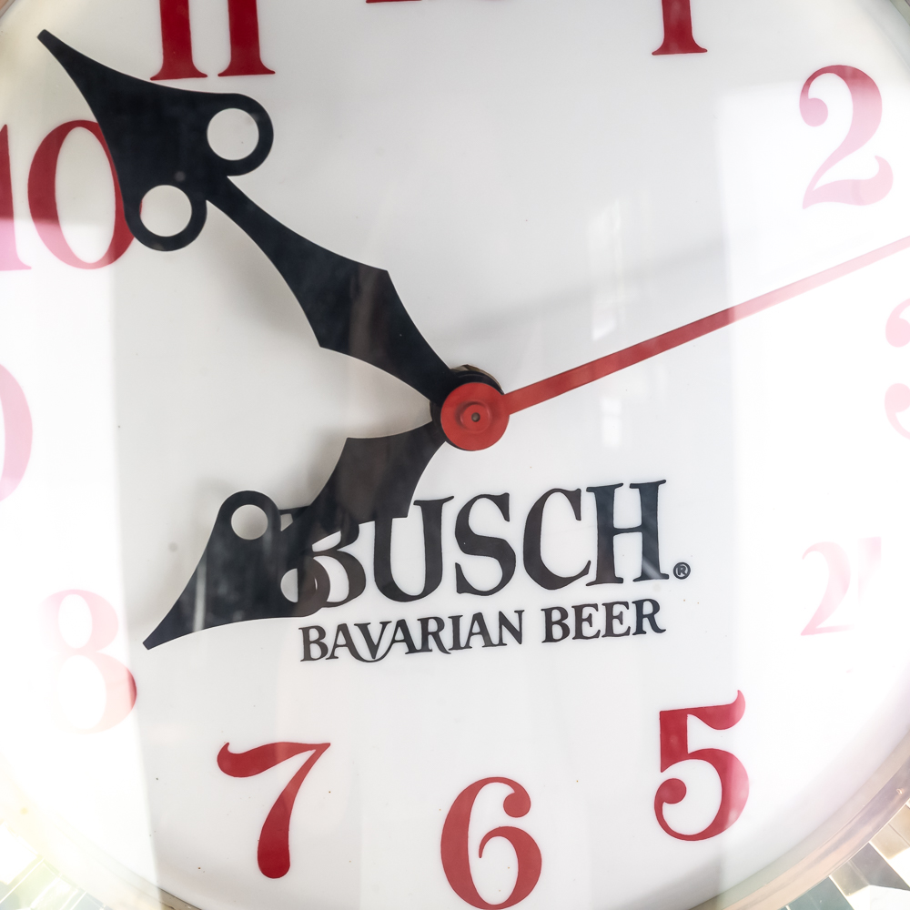 Vintage Busch Bavarian Beer Lantern Clock