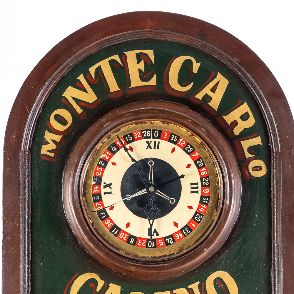 Vintage Monte Carlo Casino 3D Wall Clock Sign