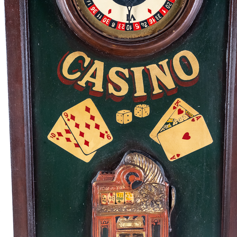 Vintage Monte Carlo Casino 3D Wall Clock Sign
