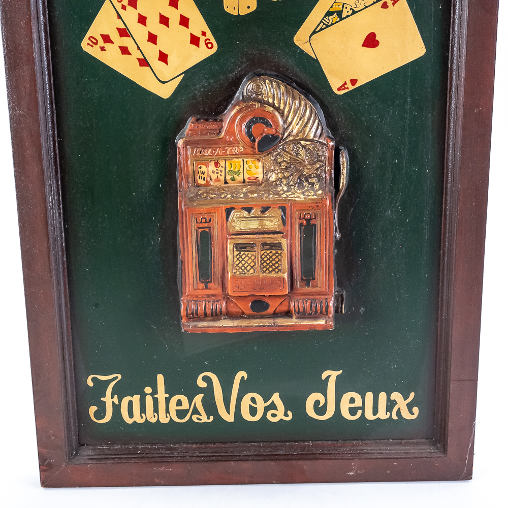 Vintage Monte Carlo Casino 3D Wall Clock Sign