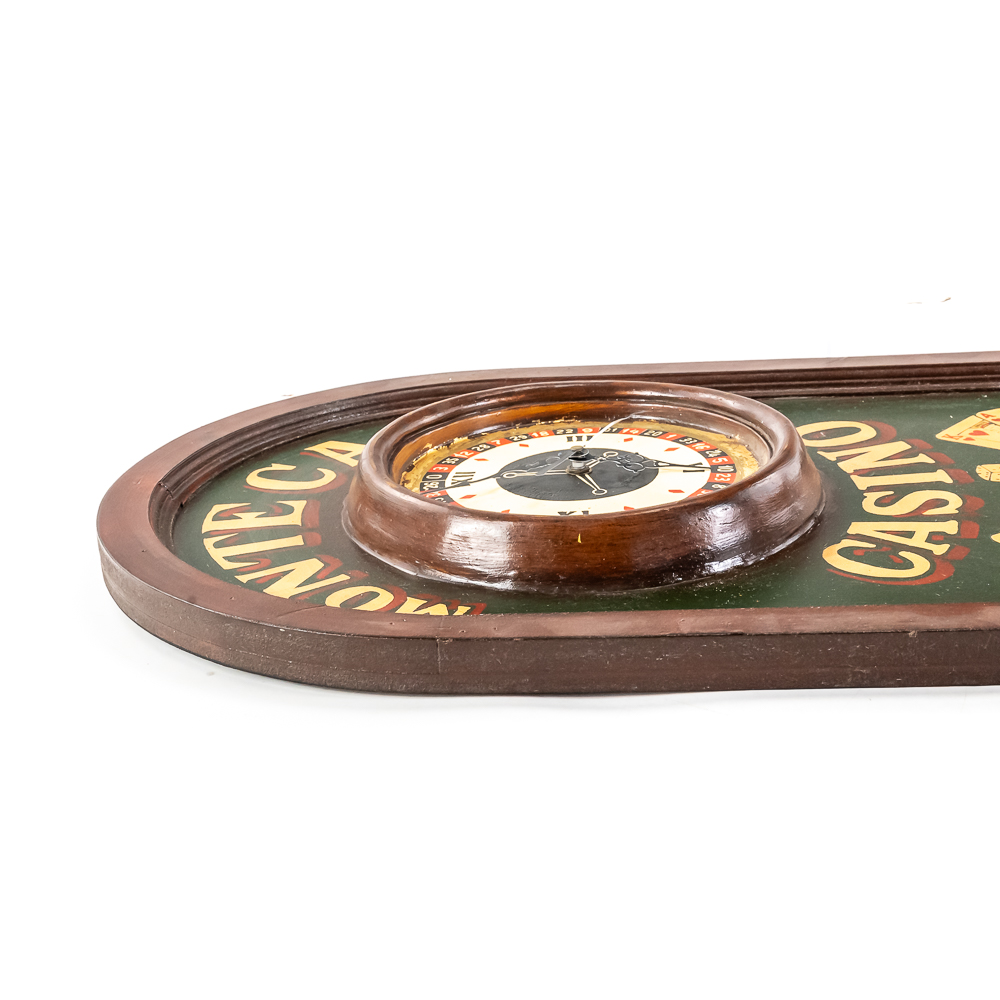 Vintage Monte Carlo Casino 3D Wall Clock Sign