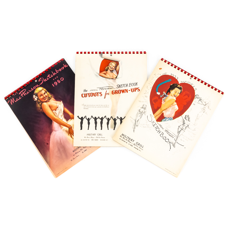 Vintage MacPherson Pin-Up Calendars 1950,1951,1953