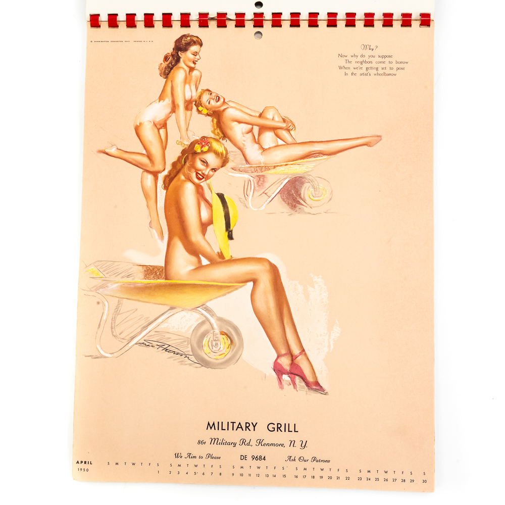 Vintage MacPherson Pin-Up Calendars 1950,1951,1953