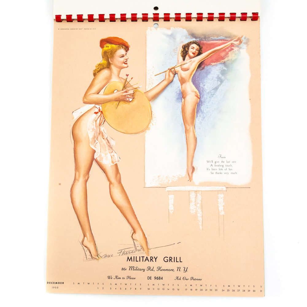 Vintage MacPherson Pin-Up Calendars 1950,1951,1953