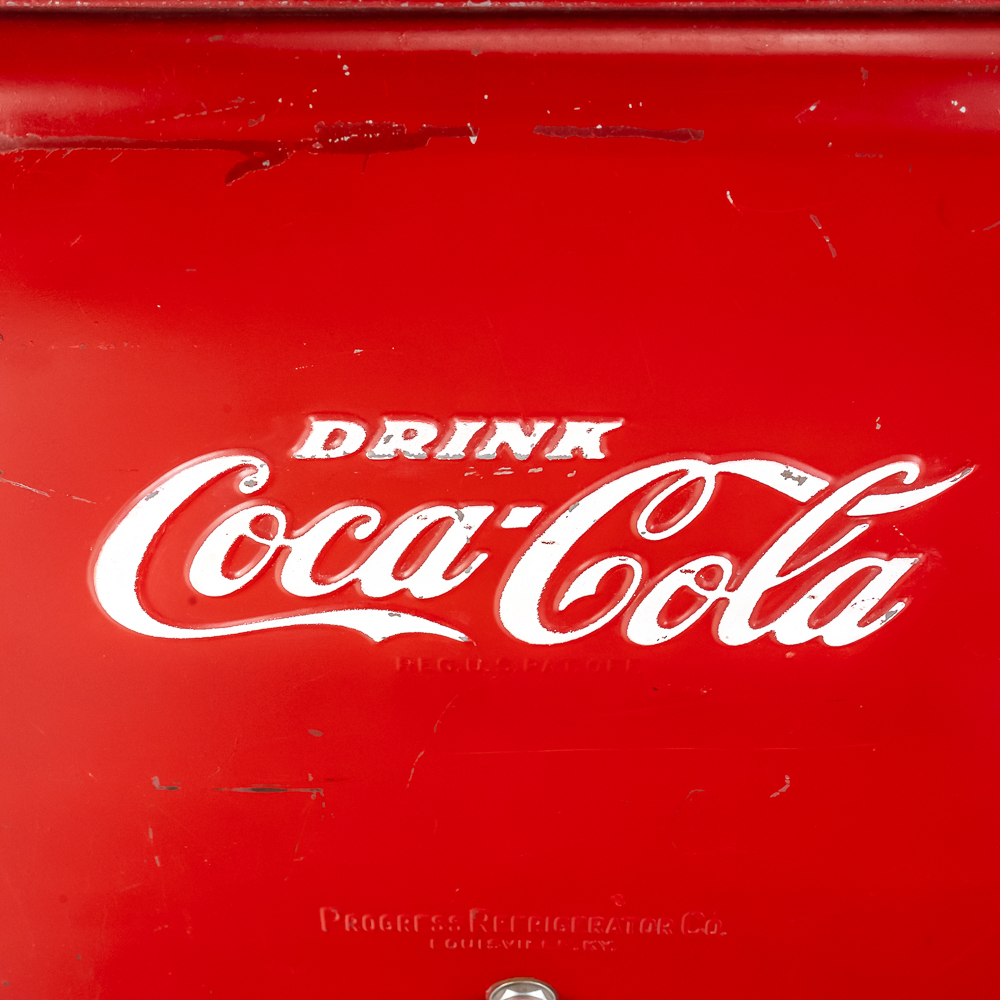 Vintage Coca-Cola Metal Picnic Cooler