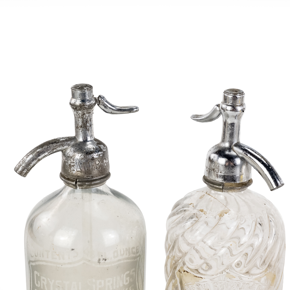 (5) Vintage Glass Seltzer Bottles