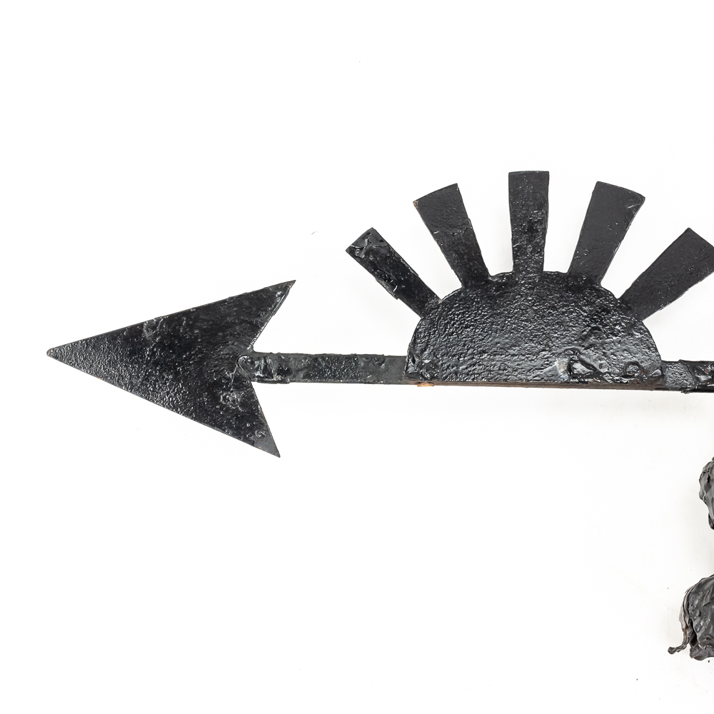 American Folk Art Sheet Metal Rooster Weathervane