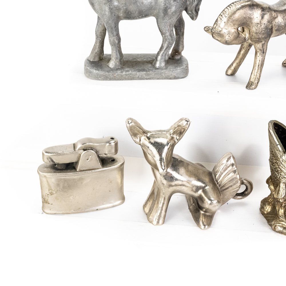 (18) Variety of Cast Metal Animal Figurines