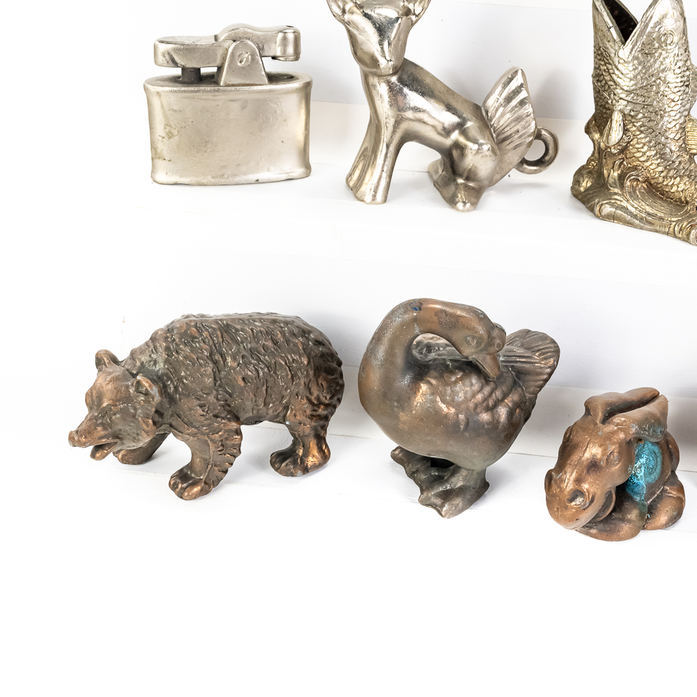 (18) Variety of Cast Metal Animal Figurines