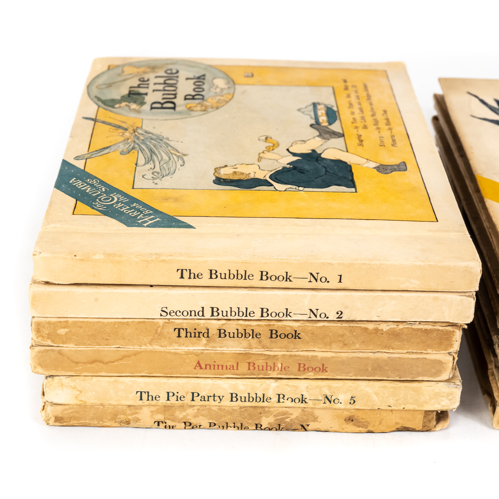 (12) Antique Bubble Books Complete Series 1-12