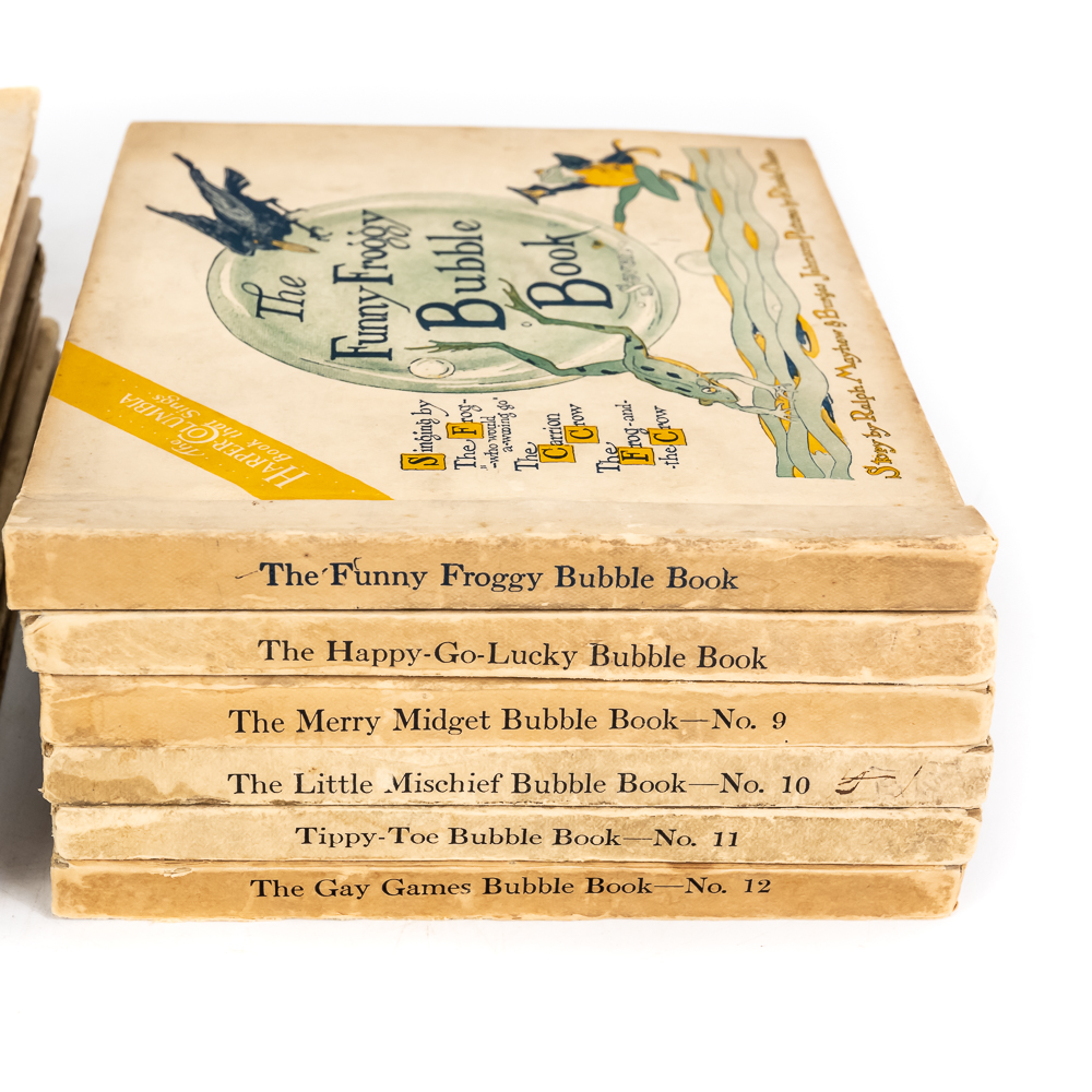 (12) Antique Bubble Books Complete Series 1-12