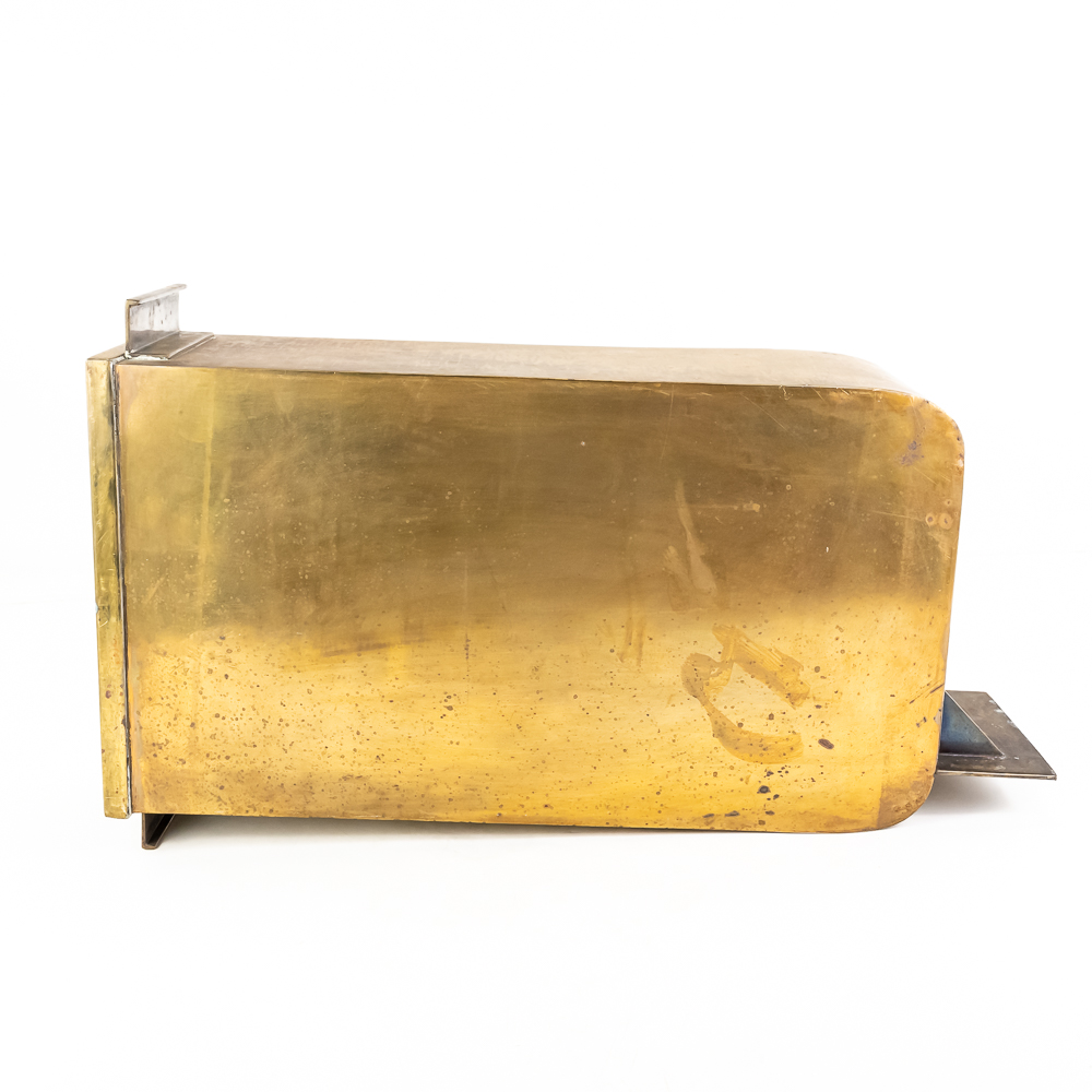 Vintage Art Deco Gazelle Brass Wall Pocket Bin