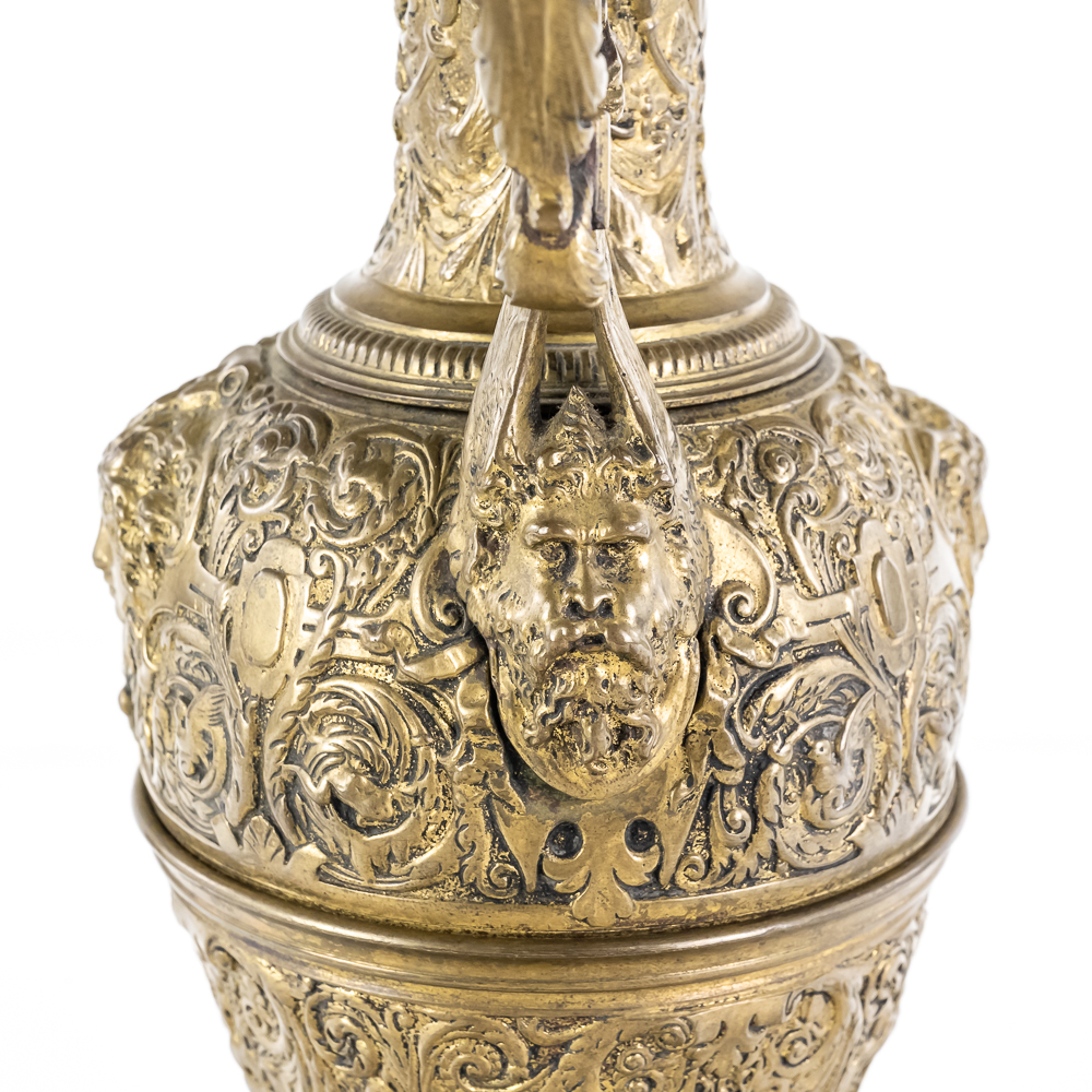 French Renaissance Revival Brass Ewer
