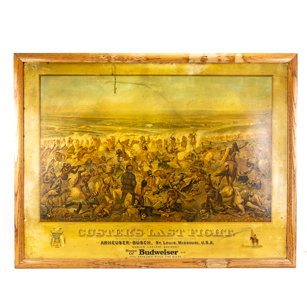 Anheuser-Busch "Custer's Last Fight" Ad Sign