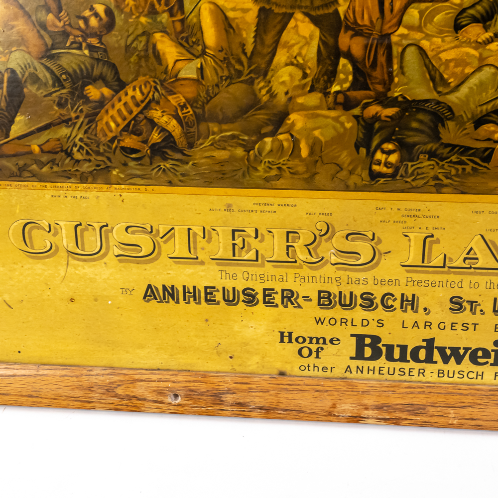 Anheuser-Busch "Custer's Last Fight" Ad Sign