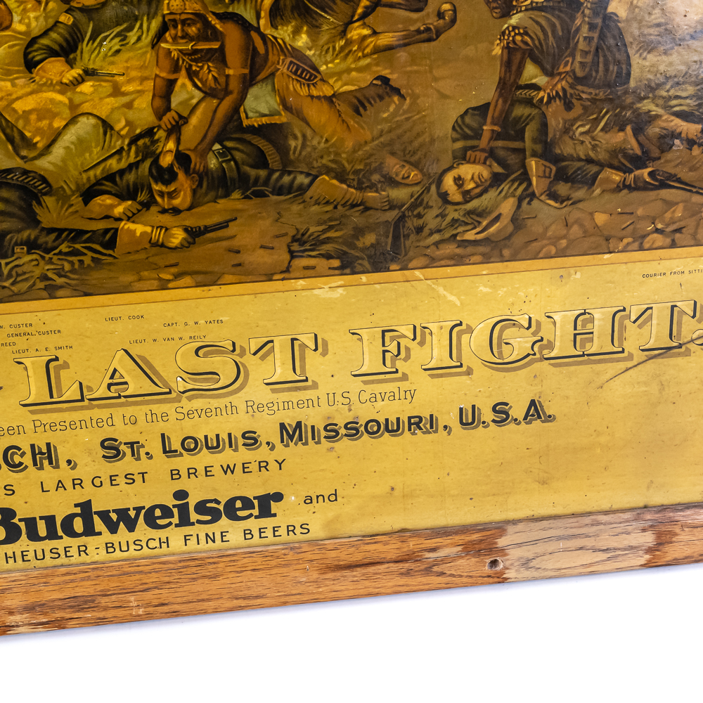 Anheuser-Busch "Custer's Last Fight" Ad Sign