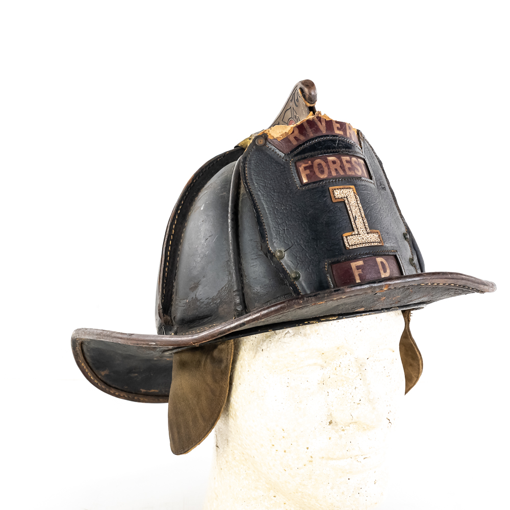 Vintage Leather Firefighter Helmet