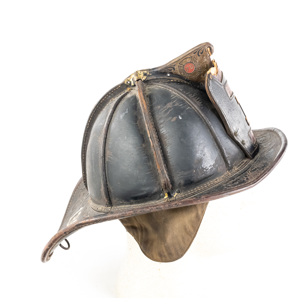 Vintage Leather Firefighter Helmet