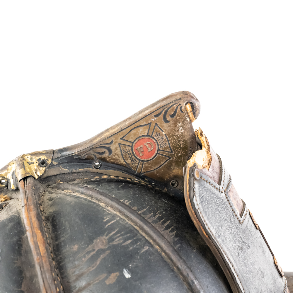 Vintage Leather Firefighter Helmet