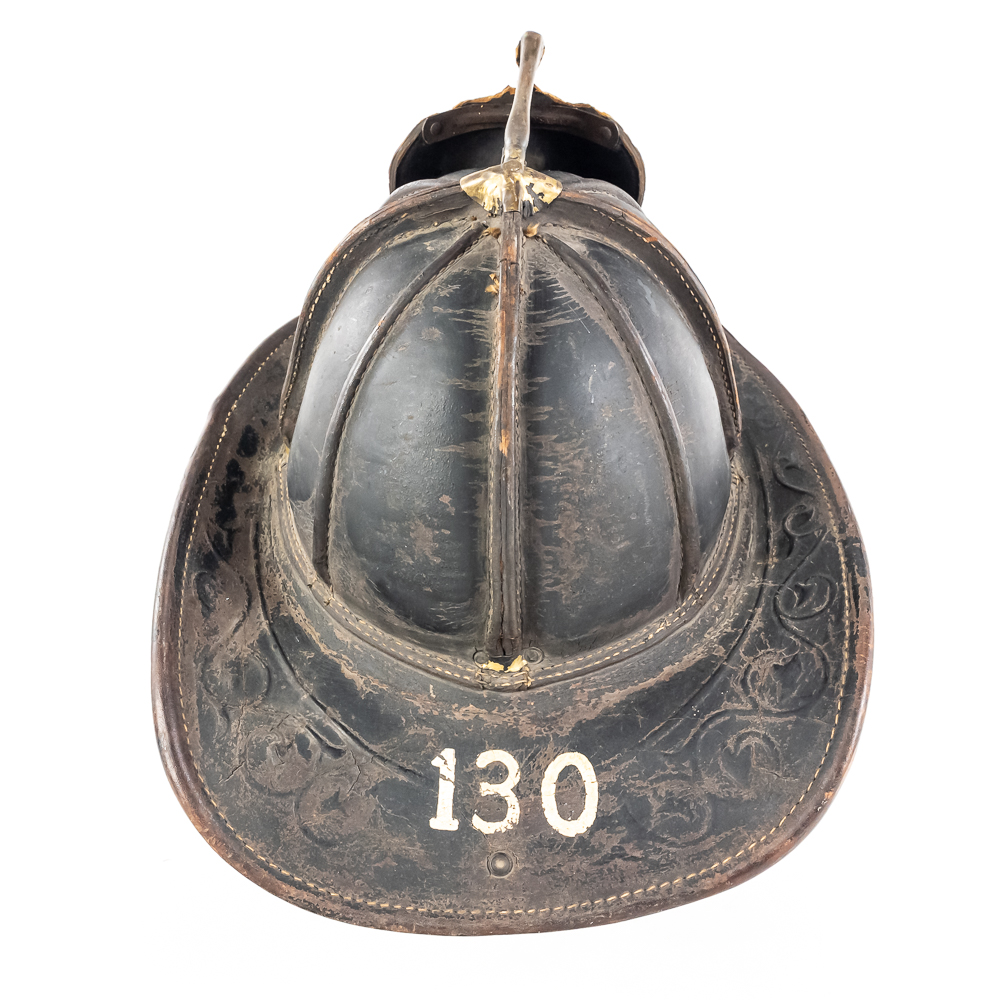 Vintage Leather Firefighter Helmet