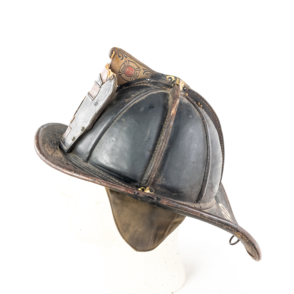 Vintage Leather Firefighter Helmet