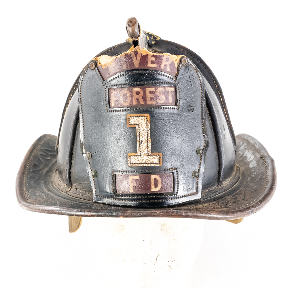 Vintage Leather Firefighter Helmet