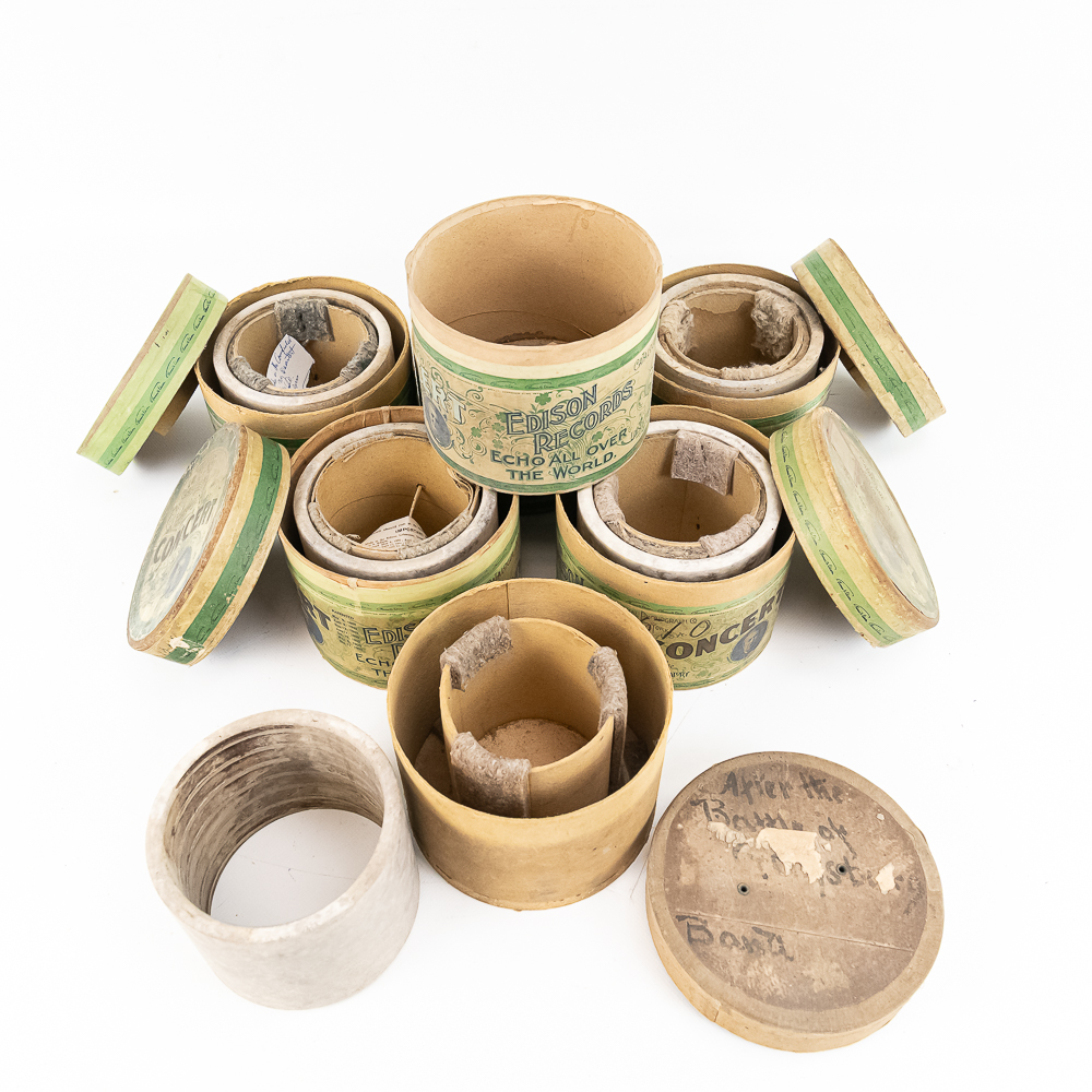 5 Edison Brown Wax Concert Cylinder Records
