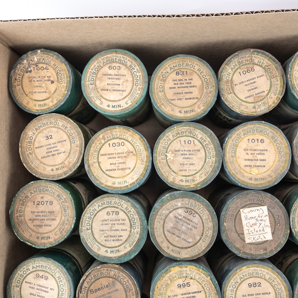 42 Vintage Edison Amberol Cylinder Records