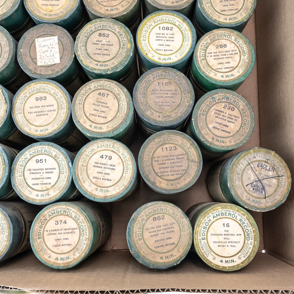 42 Vintage Edison Amberol Cylinder Records