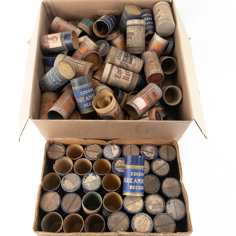 Lot of Empty Cylinder Record Boxes