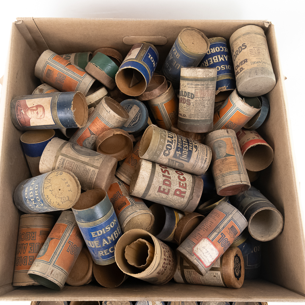Lot of Empty Cylinder Record Boxes