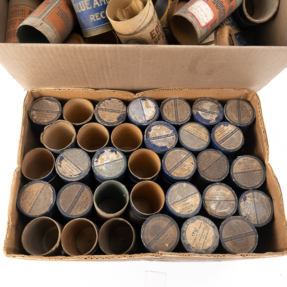 Lot of Empty Cylinder Record Boxes