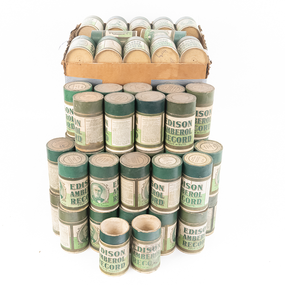 Vintage Edison Cylinder Record Containers