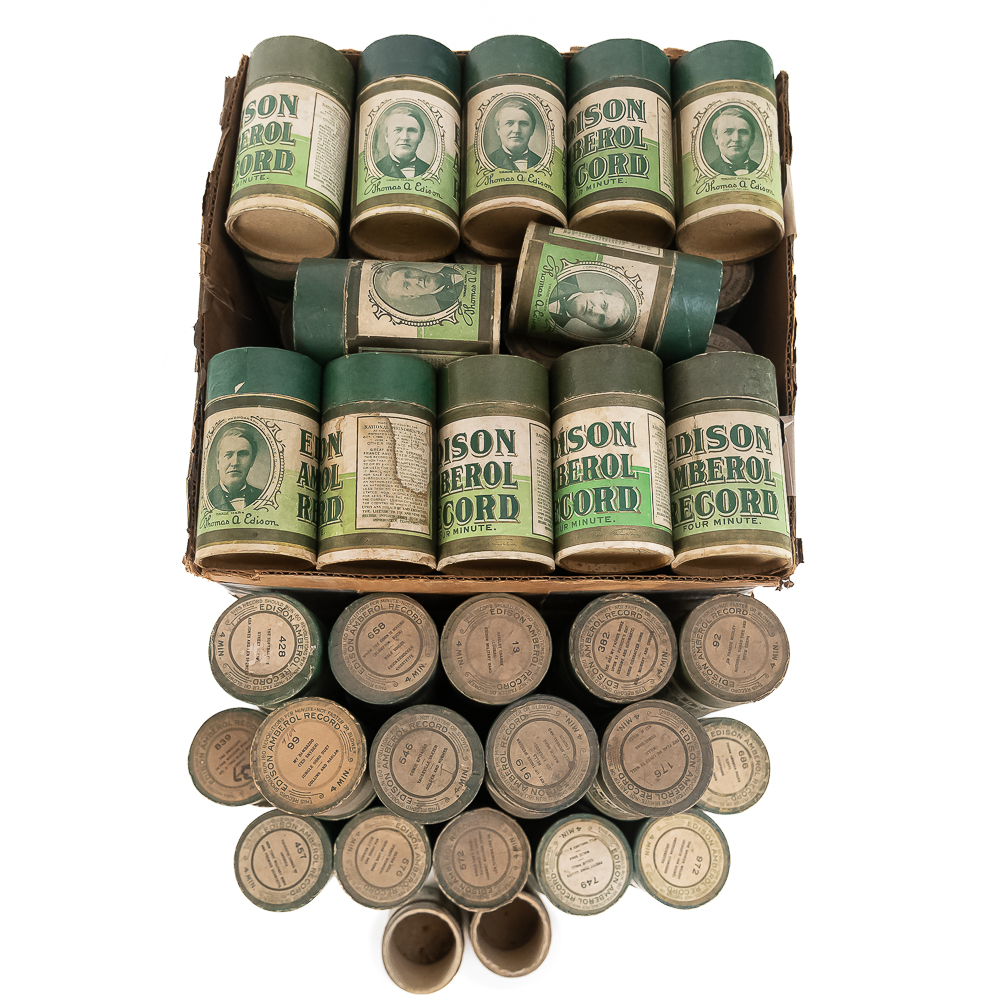 Vintage Edison Cylinder Record Containers