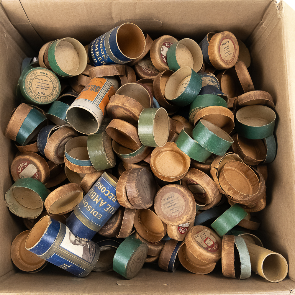 Massive Lot of Empty Edison Cylinder Box Parts
