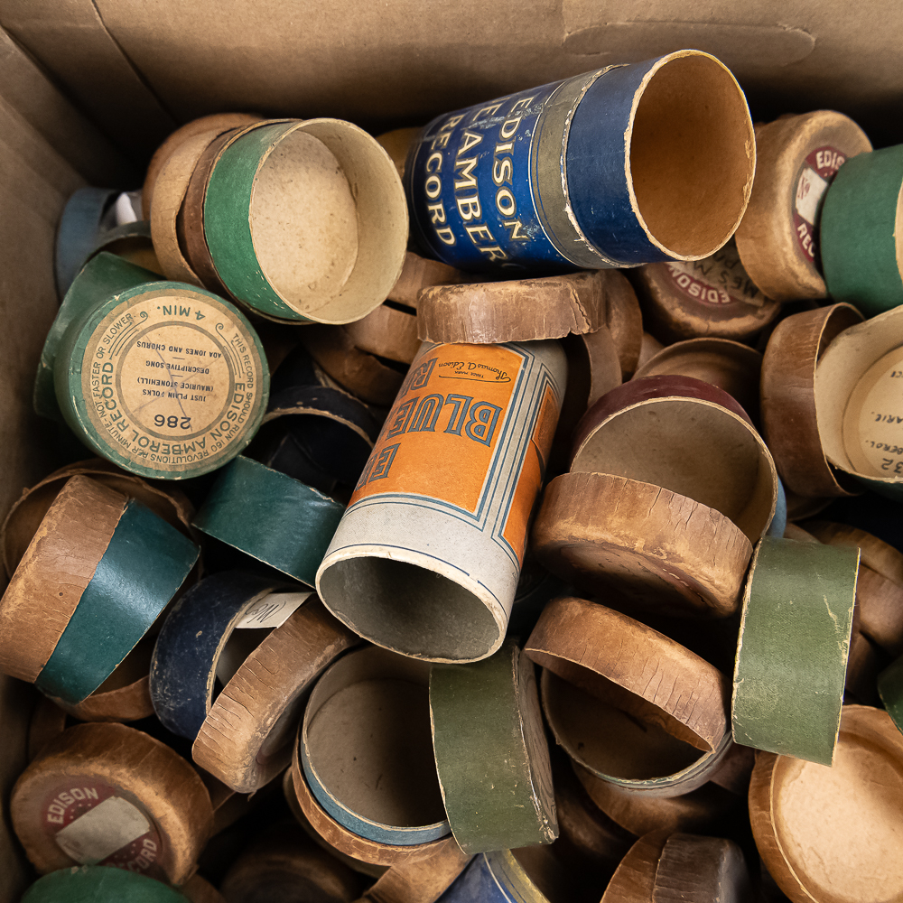 Massive Lot of Empty Edison Cylinder Box Parts