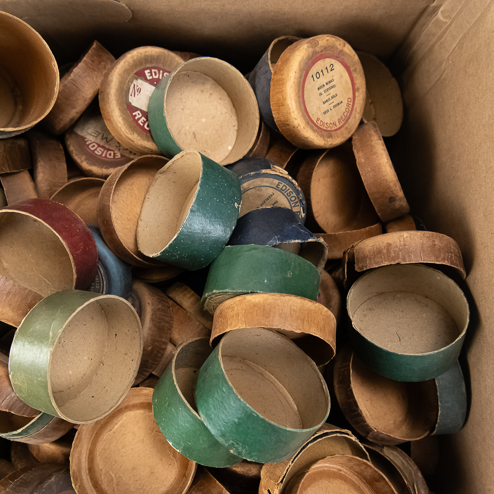Massive Lot of Empty Edison Cylinder Box Parts
