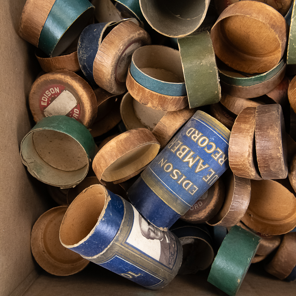 Massive Lot of Empty Edison Cylinder Box Parts
